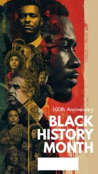 Black Grunge Black History Month Instagram Story template