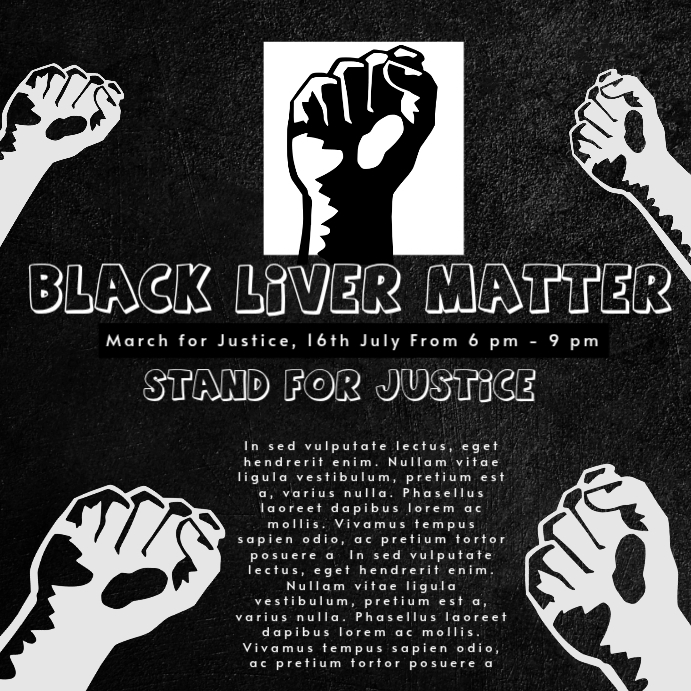 Black Grunge Black Lives Matter Protest Instagram Post Template ...