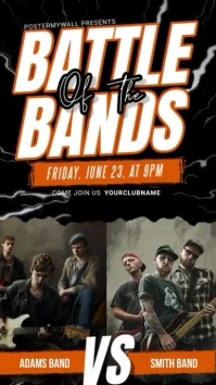 Black Grunge Collage Battle Of The Bands Inst Instagram Reel template