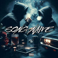 Black Grunge Couple Love Drunk Rap Mixtape Cover  Album Cover template