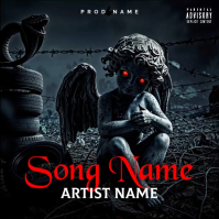 Black Grunge  demon cupidon Album Cover Album Cover Video template