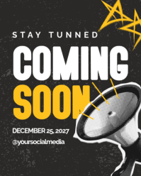 Black Grunge Event Announcement Instagram Portrait template