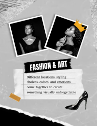 Black Grunge Fashion Photography Flyer Løbeseddel (US Letter) template - Page 4
