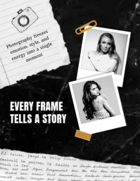 Black Grunge Fashion Photography Flyer Løbeseddel (US Letter) template - Page 2