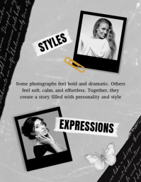 Black Grunge Fashion Photography Flyer Løbeseddel (US Letter) template - Page 3