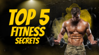 Black Grunge Fitness, Youtube Thumbnail template