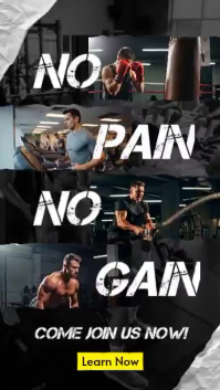 Schwarz Fitness Motivation Film TikTok Template