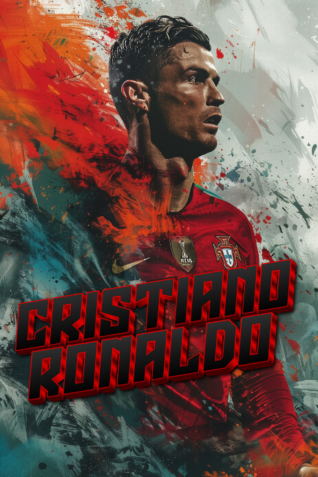 Black Grunge Football Poster template