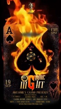 Black Grunge Game Night  Instagram Reel template
