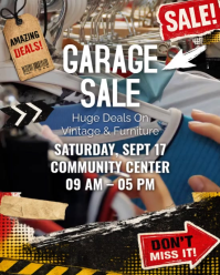 Noir Garage Sale Instagram Portrait Template