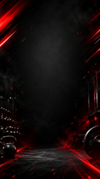 Black Gym and Fitness Digitalt display Template