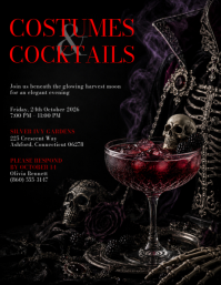 Sort Halloween Cocktail Party Flyer Template