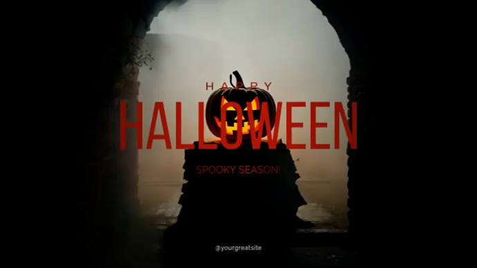 Black Grunge Halloween Digital Display Digital Display Video Template ...