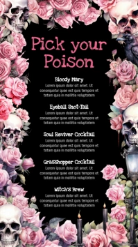 Black Grunge Halloween Menu Instagram Story template