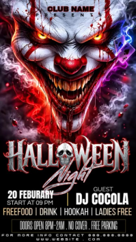 Negro Halloween Night Club Event Instagram Story Template
