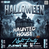 Black Halloween Night Party Iphosti le-Instagram Template