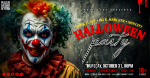 Black Grunge Halloween Party Banner Facebook template