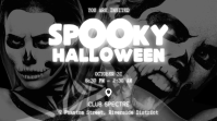 Noir Halloween Party Pantalla Digital Template - Page 1