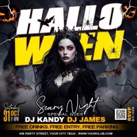 Negro Halloween Party Instagram-bericht Template
