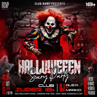 Black Halloween Party Pos Instagram Template