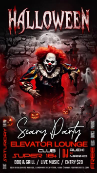 Hitam Halloween Party Indaba yaku-Instagram Template