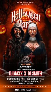 Noir Halloween Party Indaba yaku-Instagram Template
