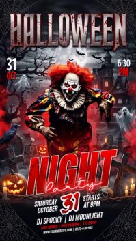 Noir Halloween Party Instagram-verhaal Template