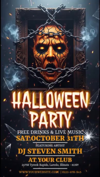Black Halloween Party Instagram Story Template
