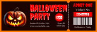 Schwarz Halloween Party Ticket ส่วนหัว Twitter Template