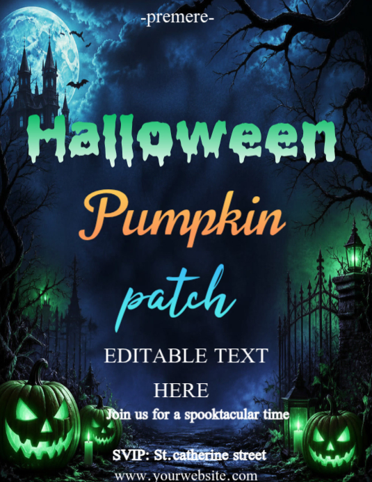 Halloween Pumpkin Patch Event Template | PosterMyWall
