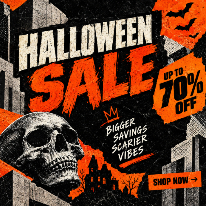 Halloween Sale Instagram Ad Template | PosterMyWall
