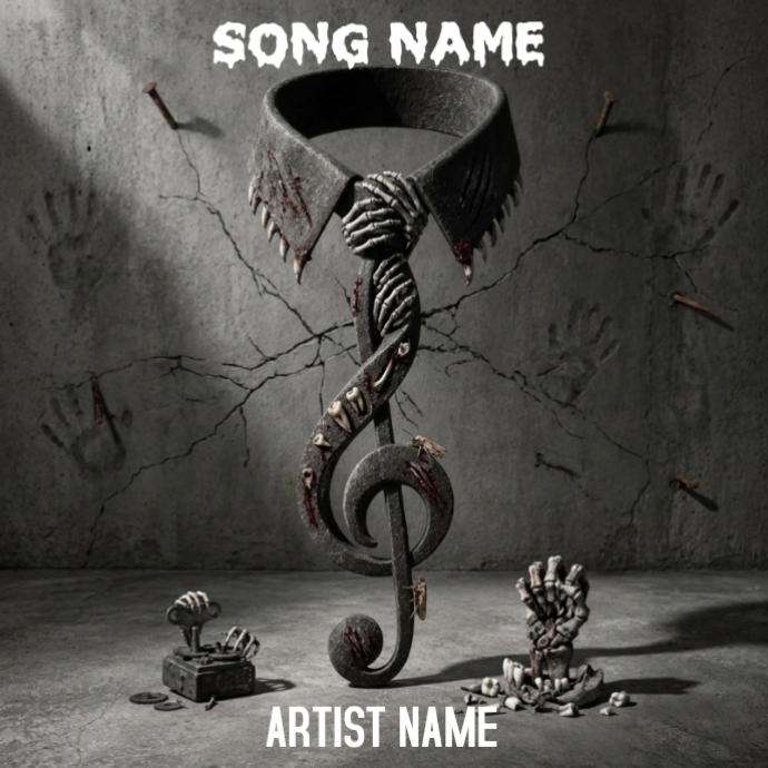 Black Grunge Heavy Metal Album Cover Album Cover Template | PosterMyWall
