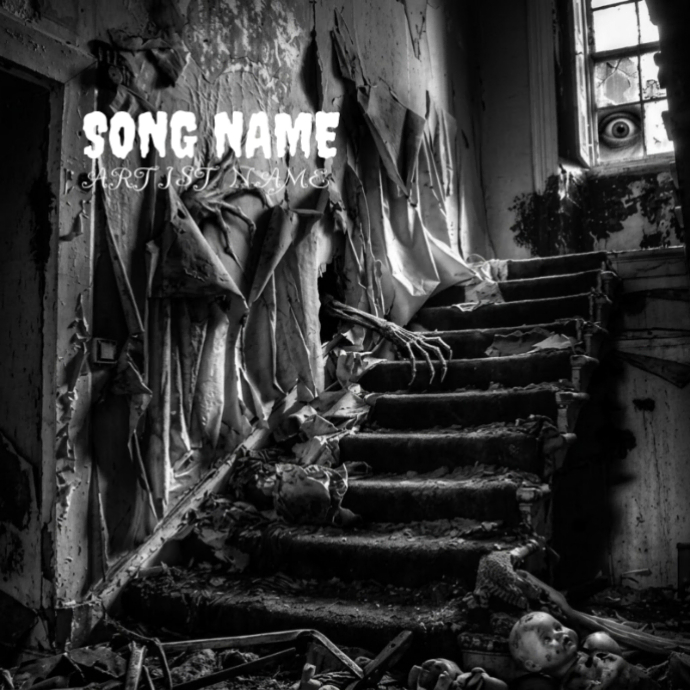 Black Grunge Horror Album Cover Album Cover Template | PosterMyWall