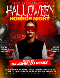 Черный Halloween Horror Night Party 传单(美国信函) Template