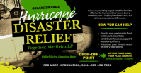 Black Grunge Hurricane Disaster Relief  Facebook Shared Image template