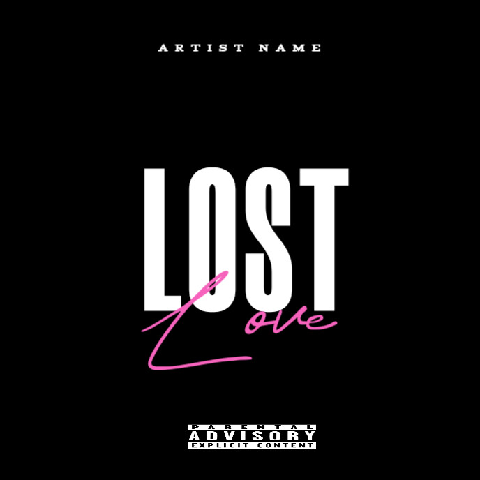 Black Grunge Mixtape Cover  Album Cover template