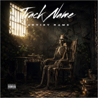 Black Skeleton Music Album Cover Cover ng Album Template