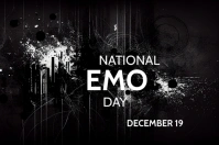 Black Grunge National Emo Day  Poster Póster template