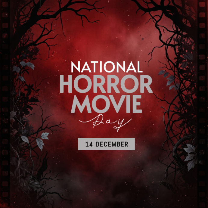 Modèle Black Grunge National Horror Movie Day Instagram Post# ...