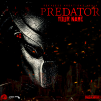 Black Grunge Predator Album Cover Album Cover Pochette d'album template
