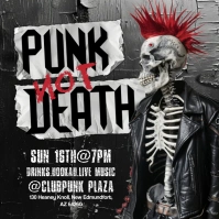 Black Grunge Punk Instagram Post Iphosti le-Instagram template