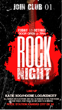 Sort Rock Concert Digitalt display Template