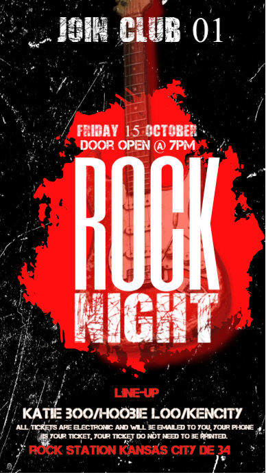 Rock Concert Digital Display Template | PosterMyWall