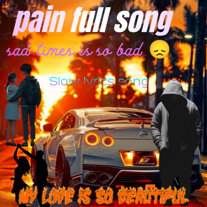 Black grunge sad song promotion instagram post Template | PosterMyWall
