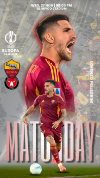 Black Grunge Soccer Match Day Instagram Story template