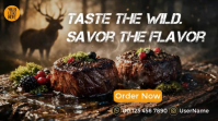 Zwart Steakhouse Promotion Digitalt display Template
