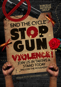 Black Anti-Gun Violence Campaign A5 Template