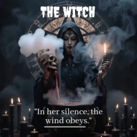 Black Grunge The Witch  Instagram Post template