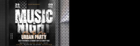 Black Grunge Urban Music Party Email Header Video template