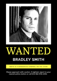 Black Grunge Wanted Poster  A2 template